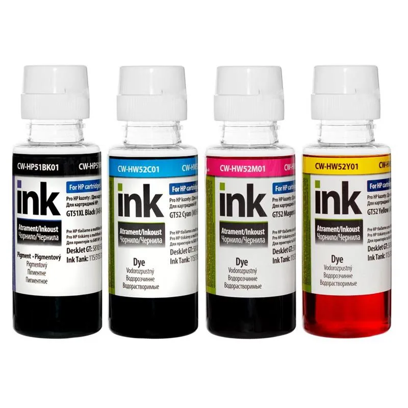 Комплект чорнил ColorWay HP Ink Tank 115/315/415 BK/С/M/Y (ColorWay-HP51/HW52SET01) 4*100мл - зображення 1