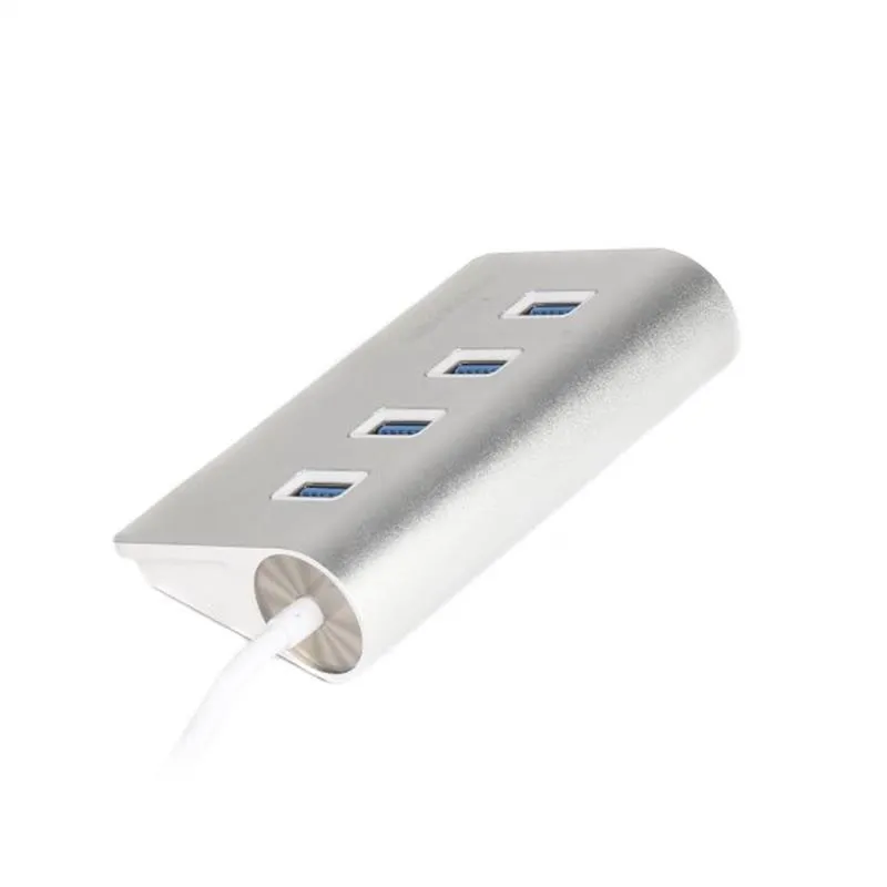 USB-хаб Maxxter 4 ports Silver (HU3A-4P-01) - мініатюра 2