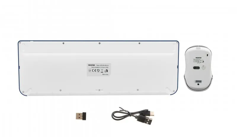 Комплект (клавіатура, миша) бездротовий Maxxter KMS-WCM-01BL-UA Dark Blue - мініатюра 4