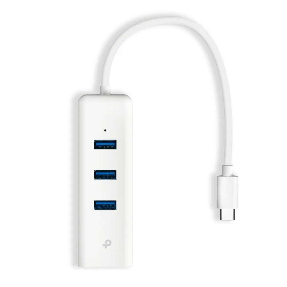 Мережевий адаптер TP-Link UE330C (USB-C 3.0, 10/100/1000Mbps, 3xUSB 3.0 HUB) - мініатюра 4
