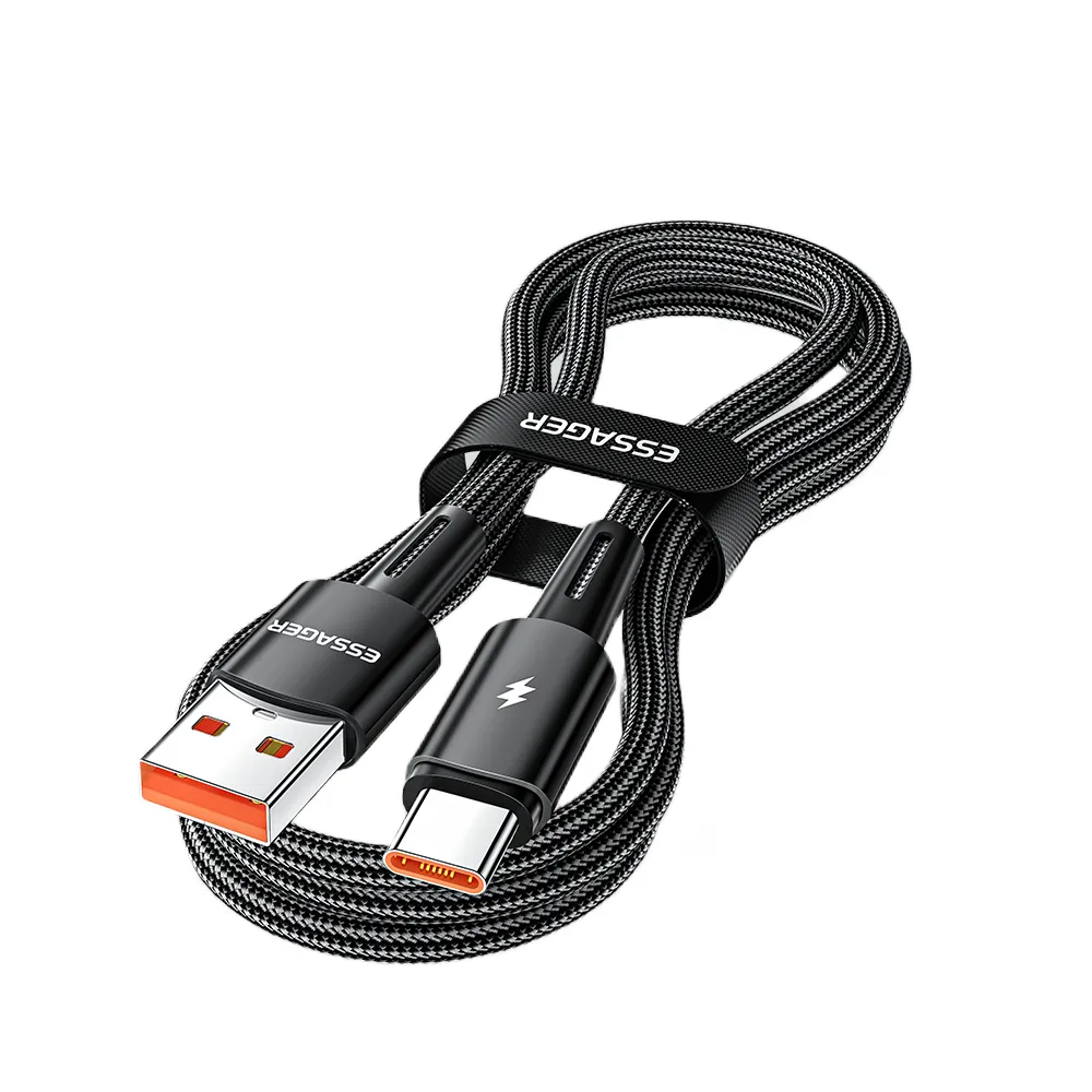 Кабель Essager Sunset USB - USB Type-C (M/M), 120W, 1 м Black (EXC120-CG01-P) - зображення 1