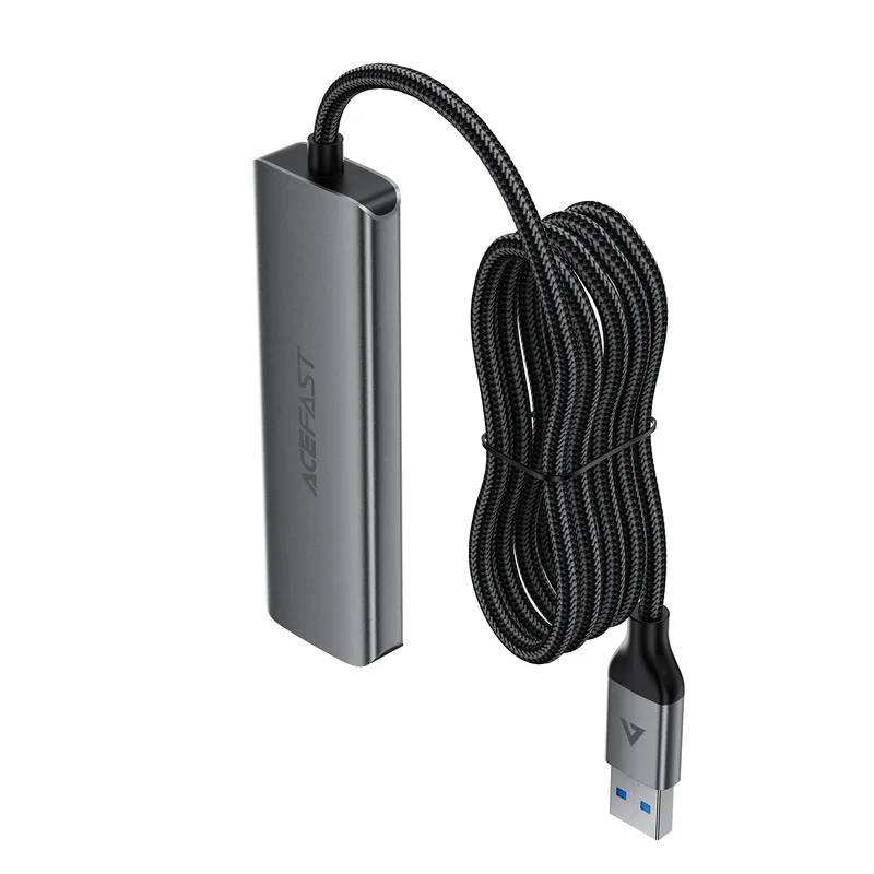 USB-хаб ACEFAST J17 USB-A  4-in-1 HUB Metal Gray - мініатюра 3
