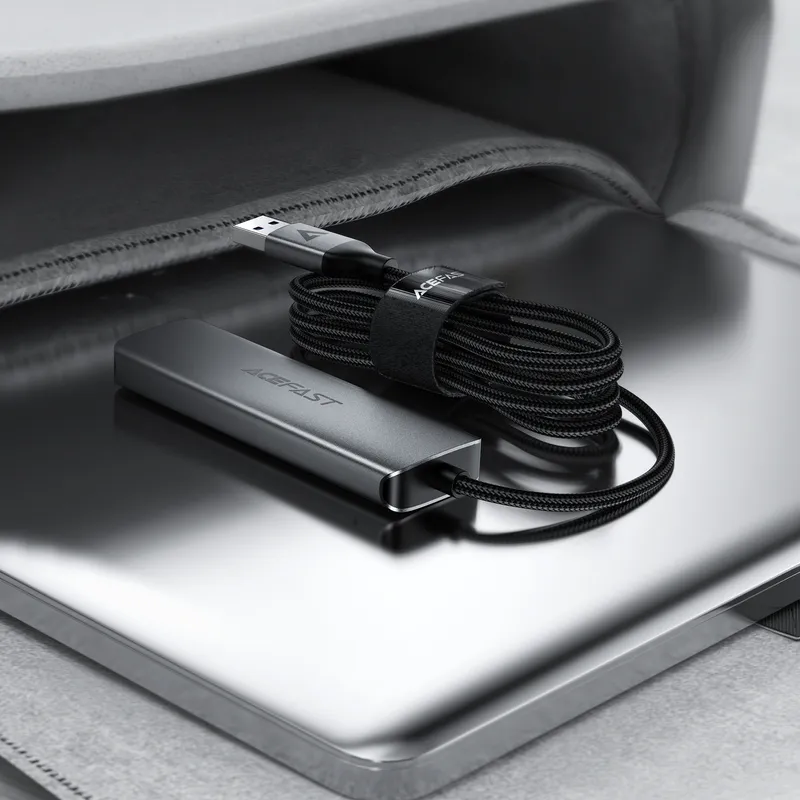 USB-хаб ACEFAST J17 USB-A  4-in-1 HUB Metal Gray - мініатюра 8