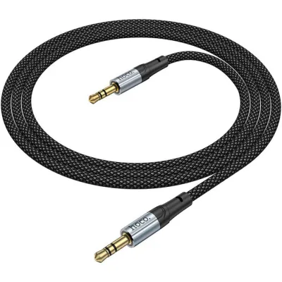 Аудiокабель HOCO UPA26 3.5mm male to 3.5mm male, nylon braid, 1m, Black - мініатюра 5