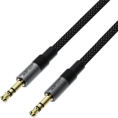 Аудіокабель ACEFAST J10 3.5mm male to 3.5mm male, nylon braid, 1m, Black - мініатюра 2
