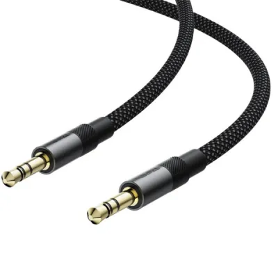Аудіокабель ACEFAST J10 3.5mm male to 3.5mm male, nylon braid, 1m, Black - мініатюра 3