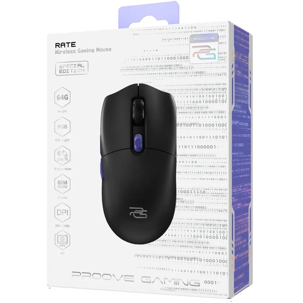 Бездротова ігрова миша Proove Gaming Rate Special Edition (white/purple) - мініатюра 2