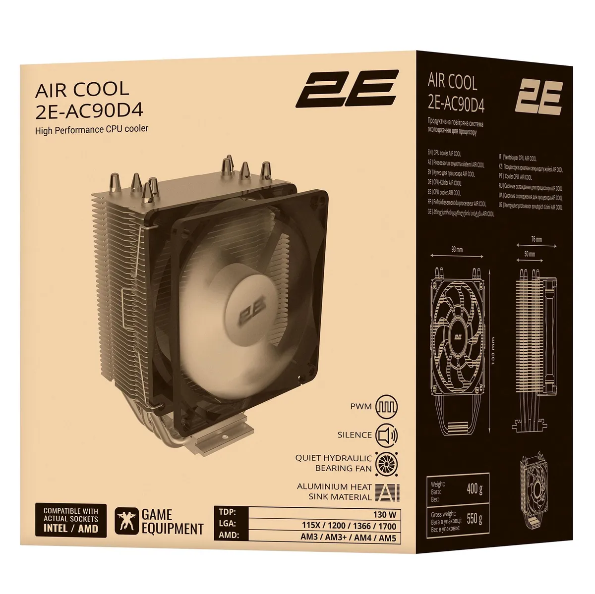 Кулер процесорний 2E Gaming Air Cool (2E-AC90D4) - мініатюра 10