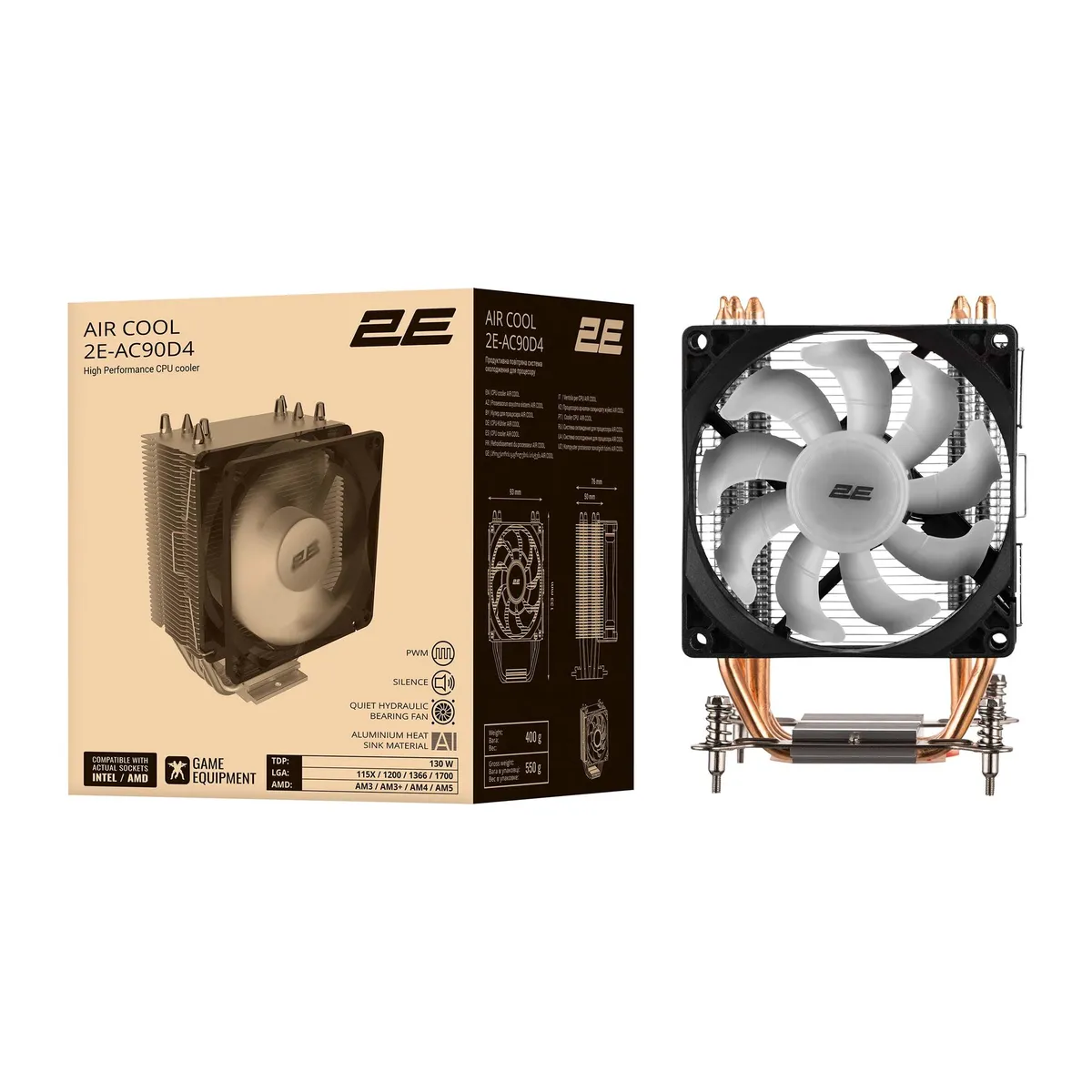 Кулер процесорний 2E Gaming Air Cool (2E-AC90D4) - мініатюра 9