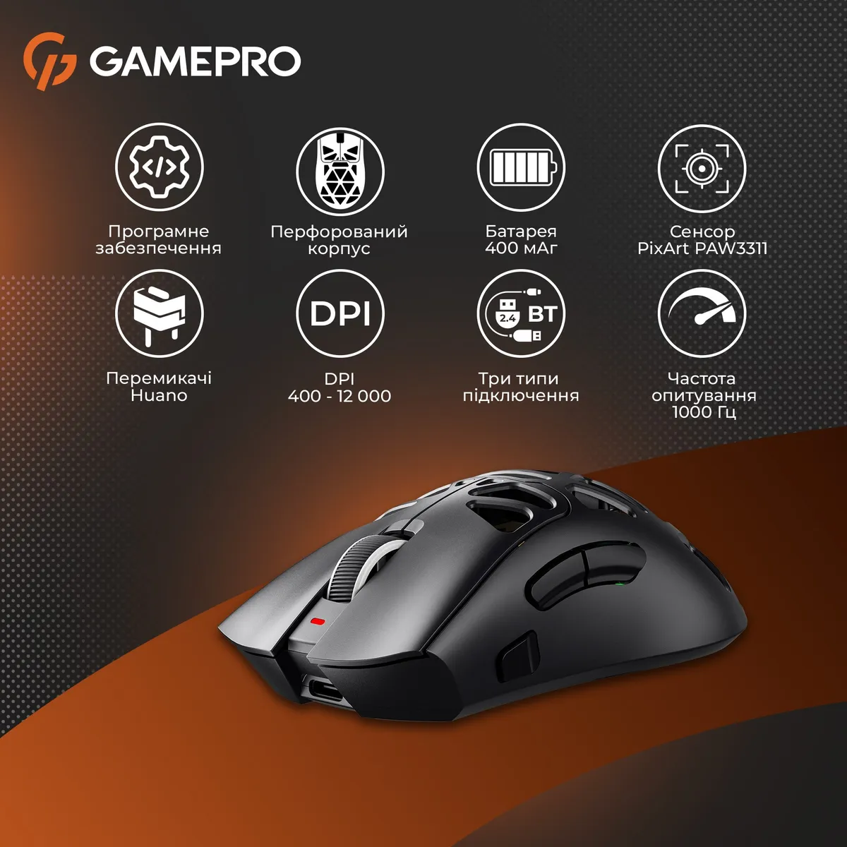 Миша бездротова GamePro Genesis Hollow White (GM870HW) - мініатюра 17