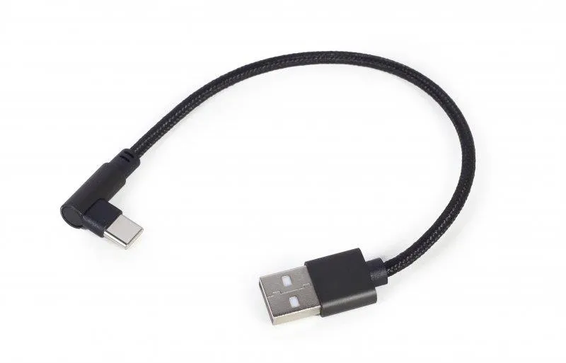 Кабель Cablexpert USB - USB Type-C (M/M), 0.2 м, черный (CC-USB2-AMCML-0.2M) - зображення 1