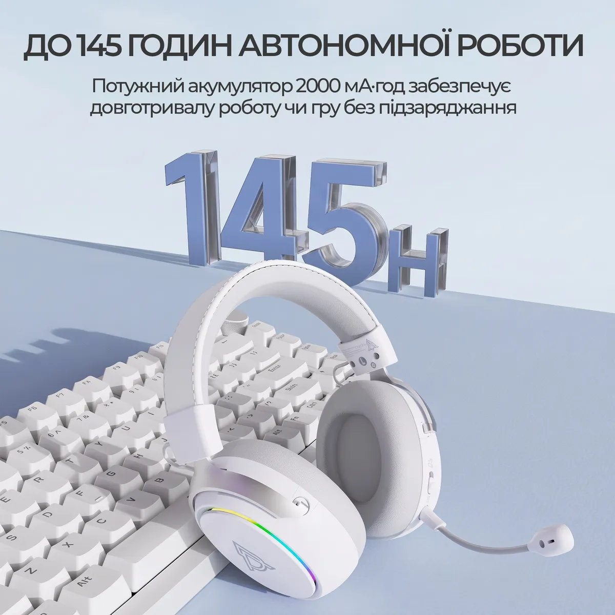Bluetooth-гарнітура Ajazz AHM10 Max White (AHM10-MAX-W) - мініатюра 13