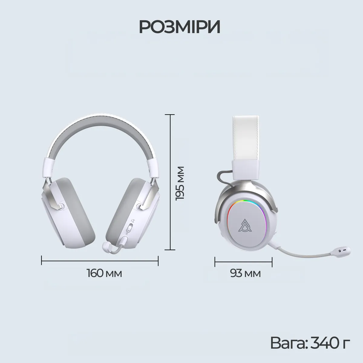 Bluetooth-гарнітура Ajazz AHM10 Max White (AHM10-MAX-W) - мініатюра 20