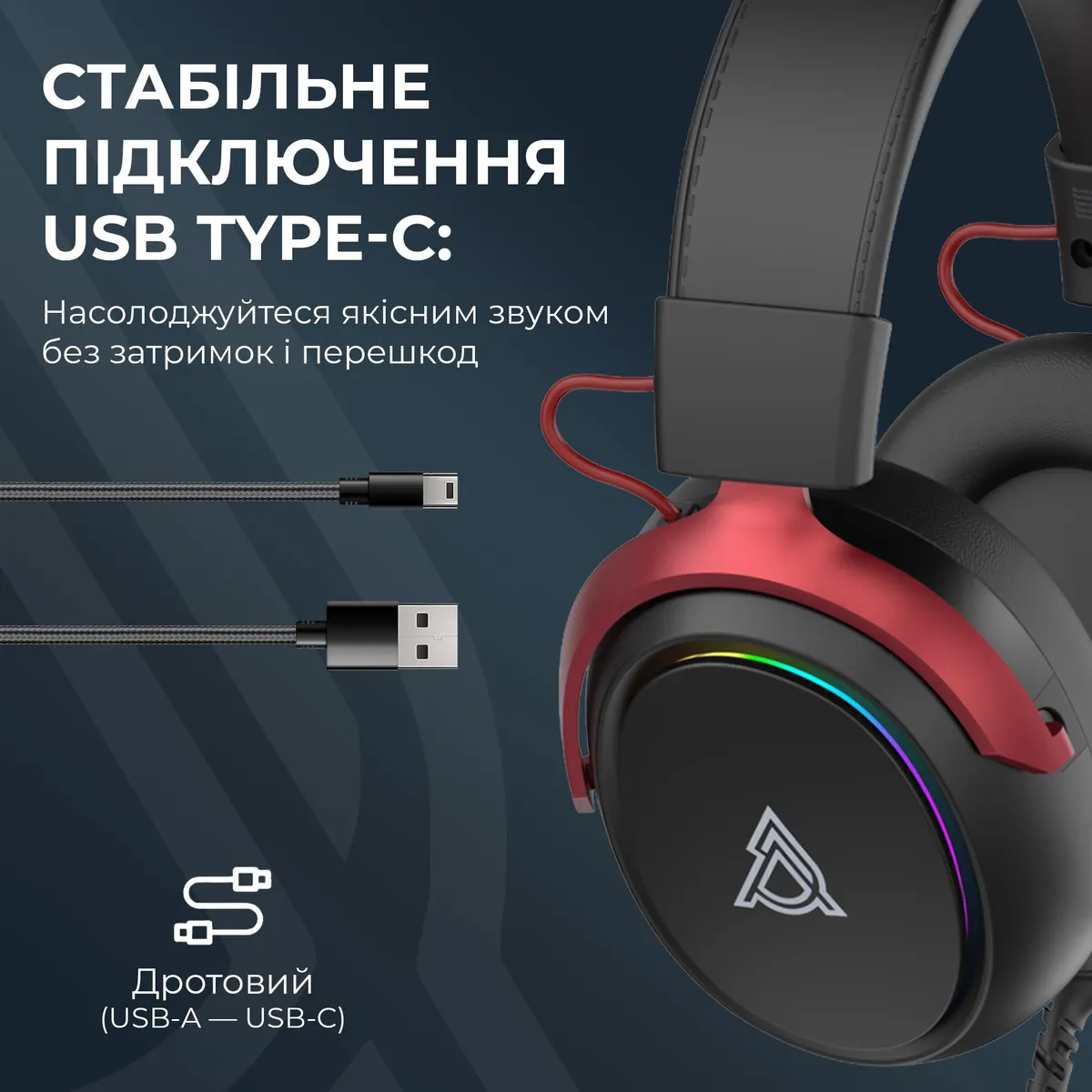 Гарнітура Ajazz AHW10 Black (AHW10-B) - мініатюра 11