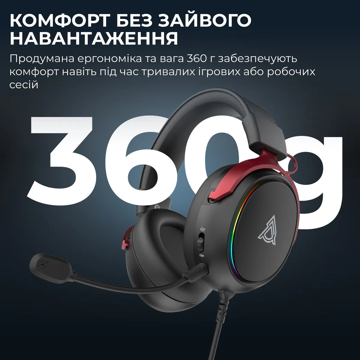 Гарнітура Ajazz AHW10 Black (AHW10-B) - мініатюра 13