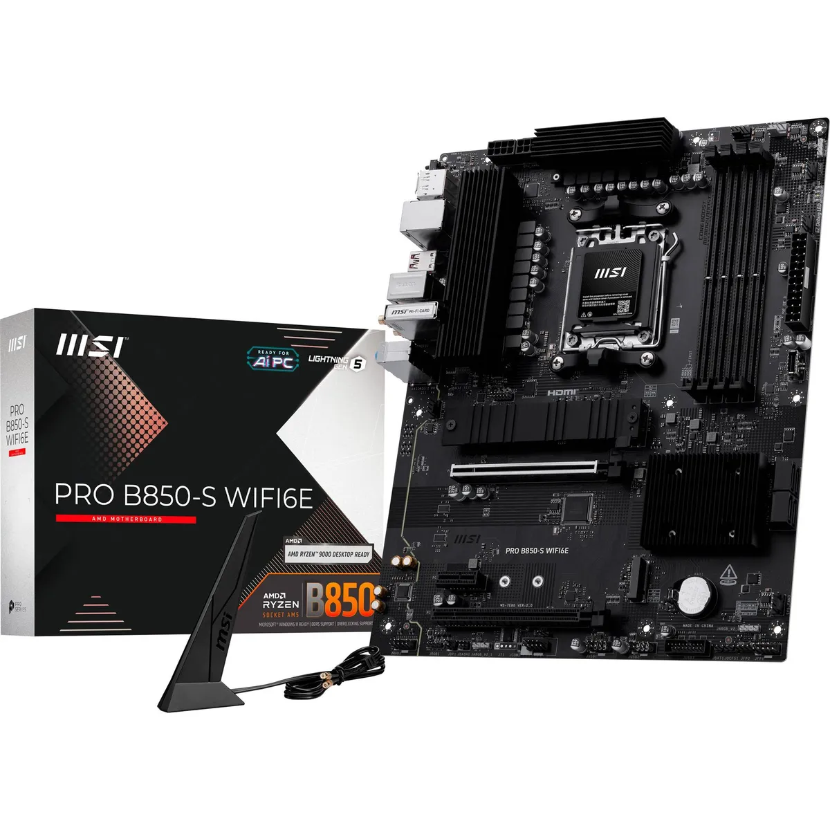 Материнська плата MSI PRO B850-S WIFI6E (sAM5, AMD B850, PCI-Ex16) - зображення 1