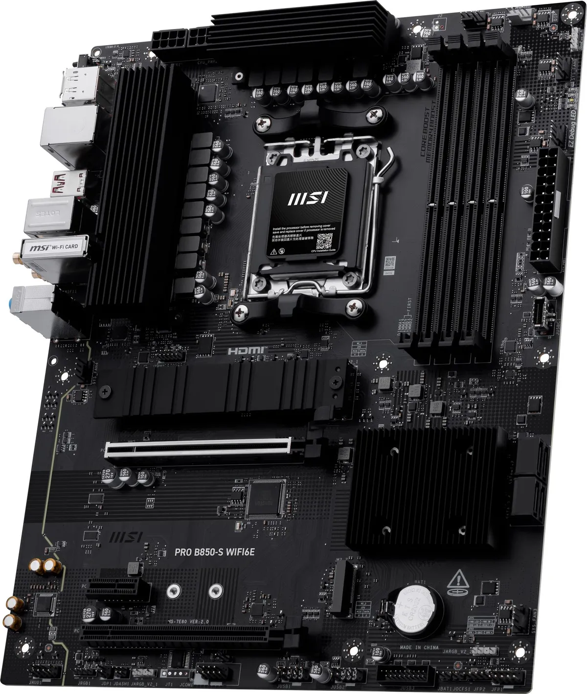 Материнська плата MSI PRO B850-S WIFI6E (sAM5, AMD B850, PCI-Ex16) - мініатюра 3