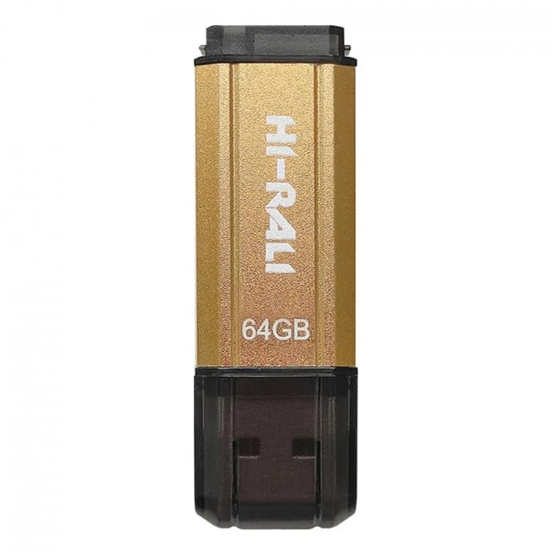Флеш-накопичувач USB 64GB Hi-Rali Stark Series Gold (HI-64GBSTGD) - зображення 1