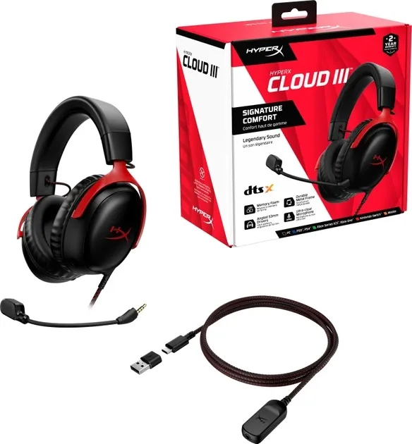 HyperX Cloud III Black/Red (727A9AA) - мініатюра 8