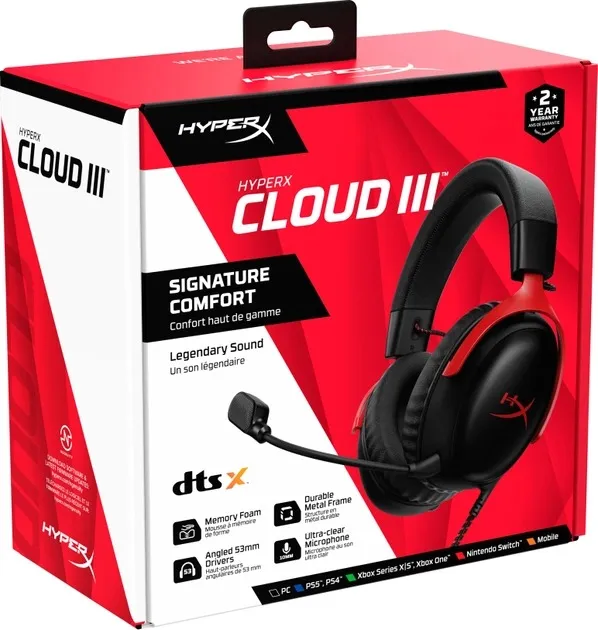 HyperX Cloud III Black/Red (727A9AA) - мініатюра 9