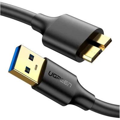 Кабель UGREEN US130 USB 3.0 A Male to Micro USB 3.0 Male Cable 0.5m (Black)(UGR-10840) - зображення 1