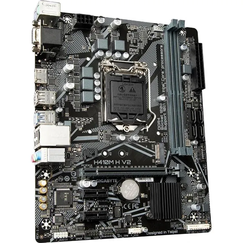 Материнська плата Gigabyte H410M H V2 Socket 1200 - мініатюра 3