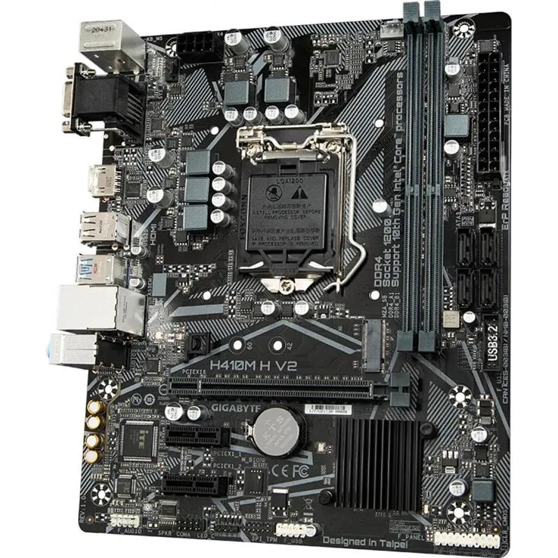 Материнська плата Gigabyte H410M H V2 Socket 1200 - мініатюра 4