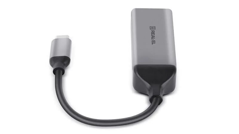 Мережевий адаптер REAL-EL CE-150 USB Type-C - RJ45 (M/F), 0.1 м, Black (EL123110004) - мініатюра 3