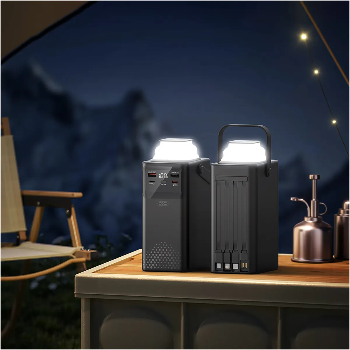 Універсальна мобільна батарея XO PR28780000mAh Black - мініатюра 4