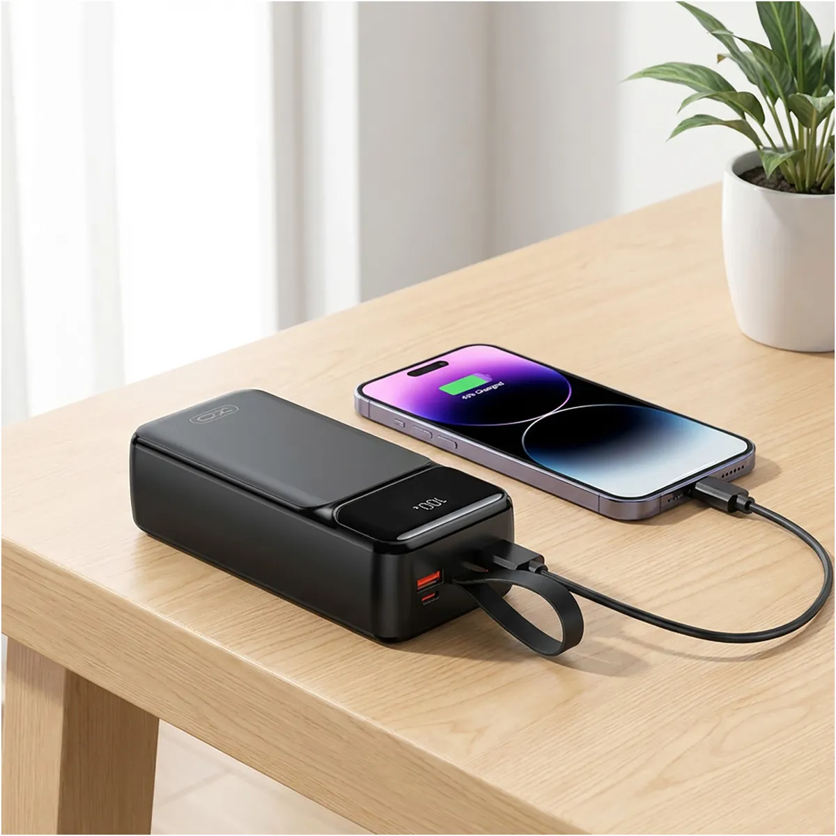 Універсальна мобільна батарея XO PR298 30000mAh Black - мініатюра 3