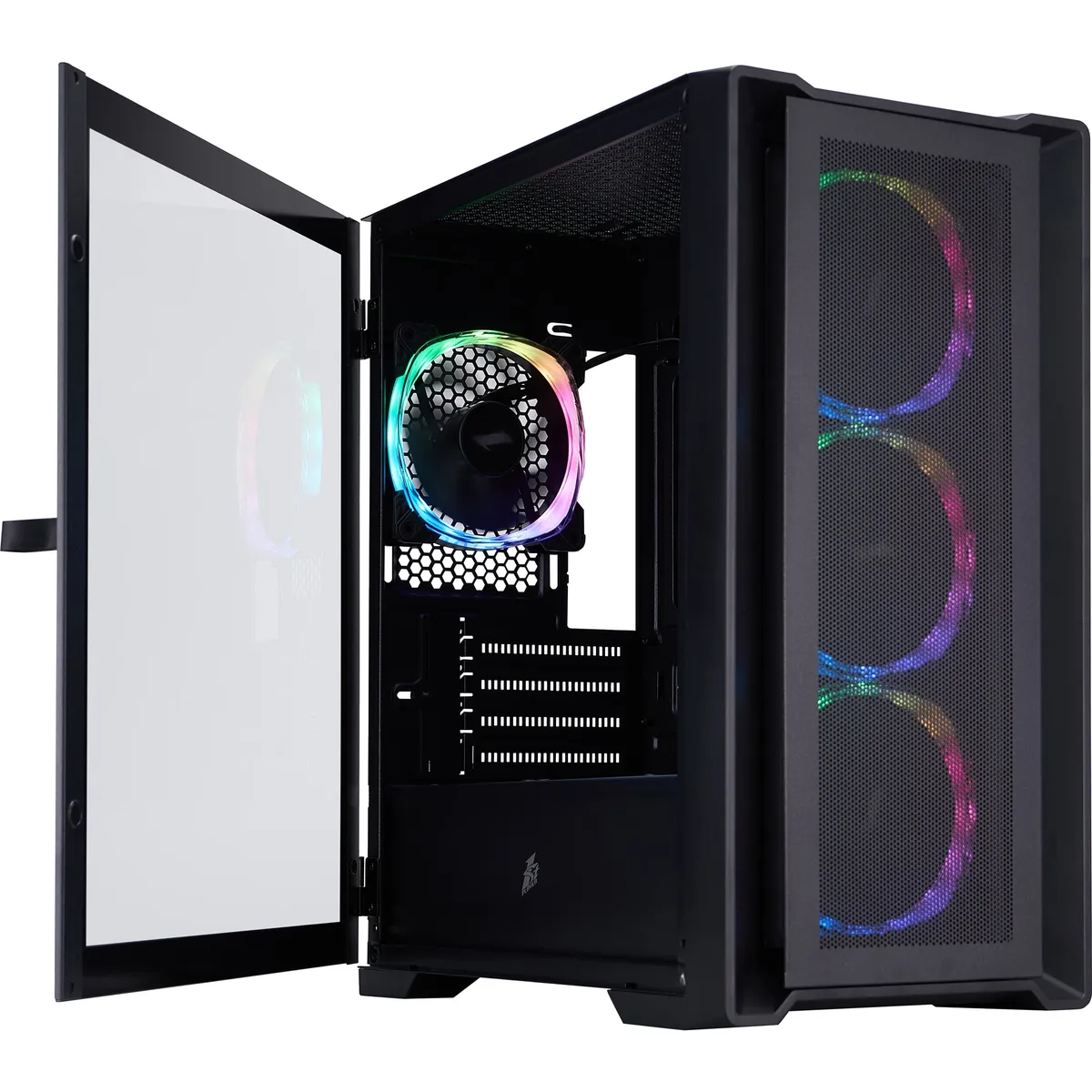 Корпус 1stPlayer T4-BK-4FS7 Black - зображення 1
