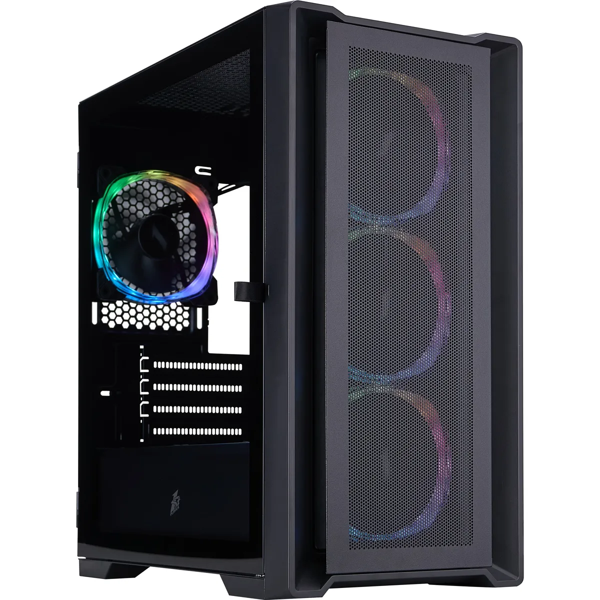 Корпус 1stPlayer T4-BK-4FS7 Black - мініатюра 2