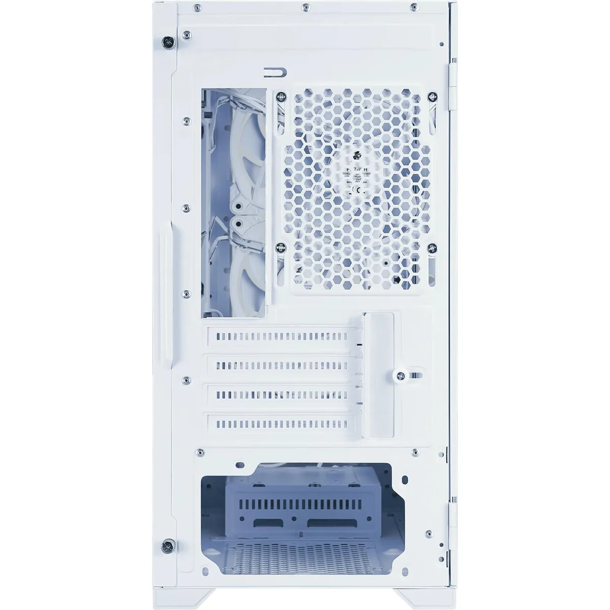 Корпус 1stPlayer T4-G-WH-4FS7-W White - мініатюра 4