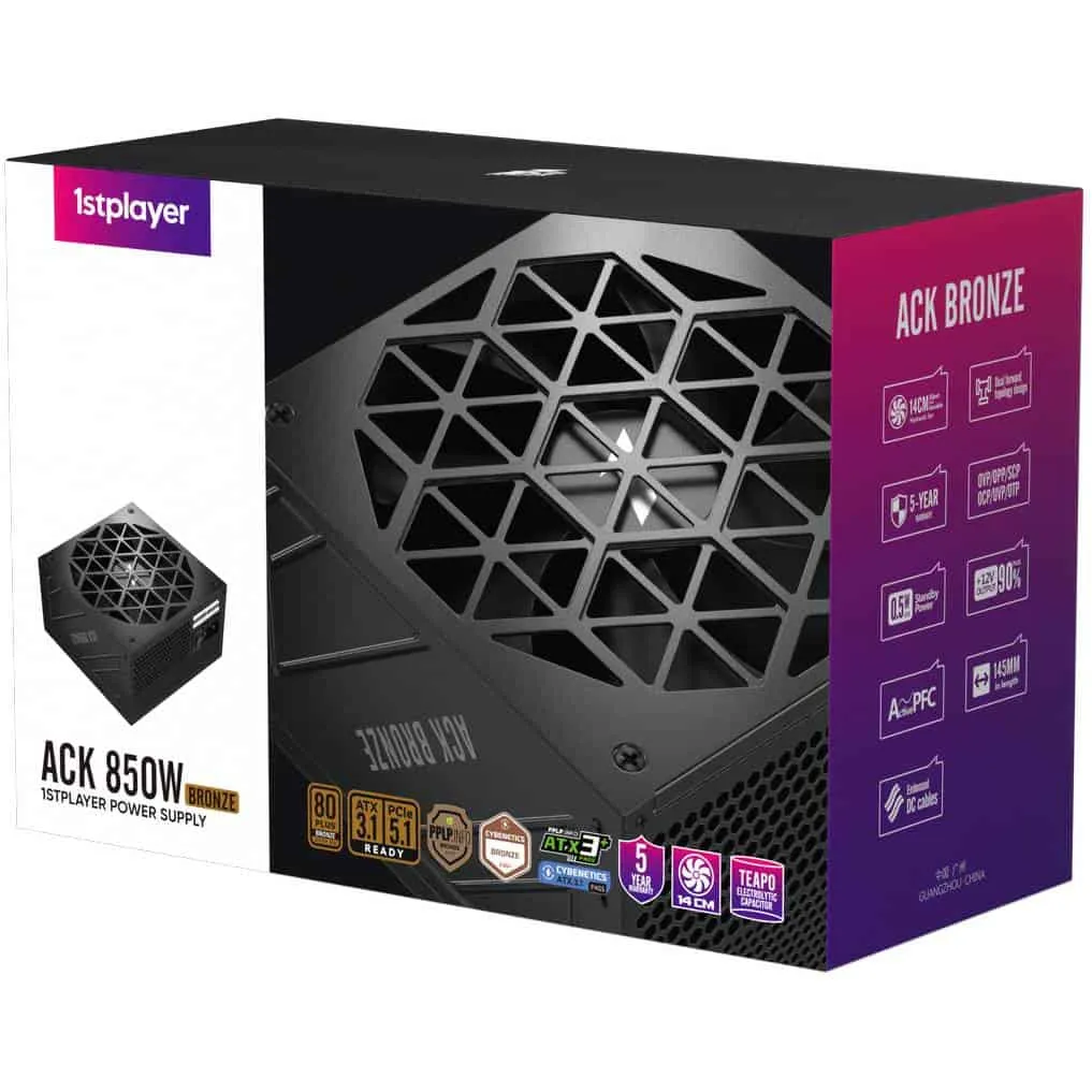 Блок живлення 1stPlayer HA-850AA2 850W (ACK-BRZ-850-BK-EU) - мініатюра 5