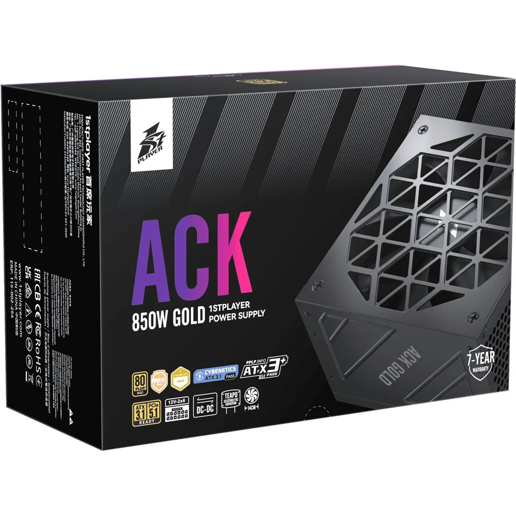 Блок живлення 1stPlayer HA-850BA2 850W (ACK-GLD-850-BK-EU) - мініатюра 3