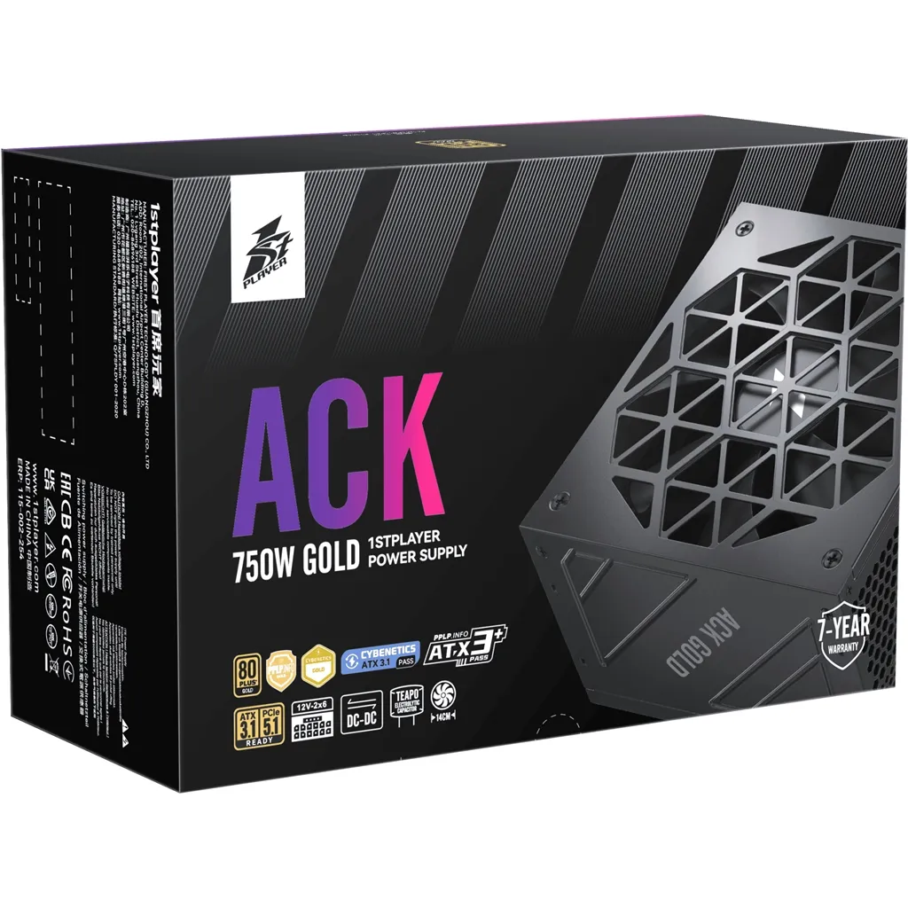 Блок живлення 1stPlayer HA-750BA2 750W (ACK-GLD-750-BK-EU) - мініатюра 3