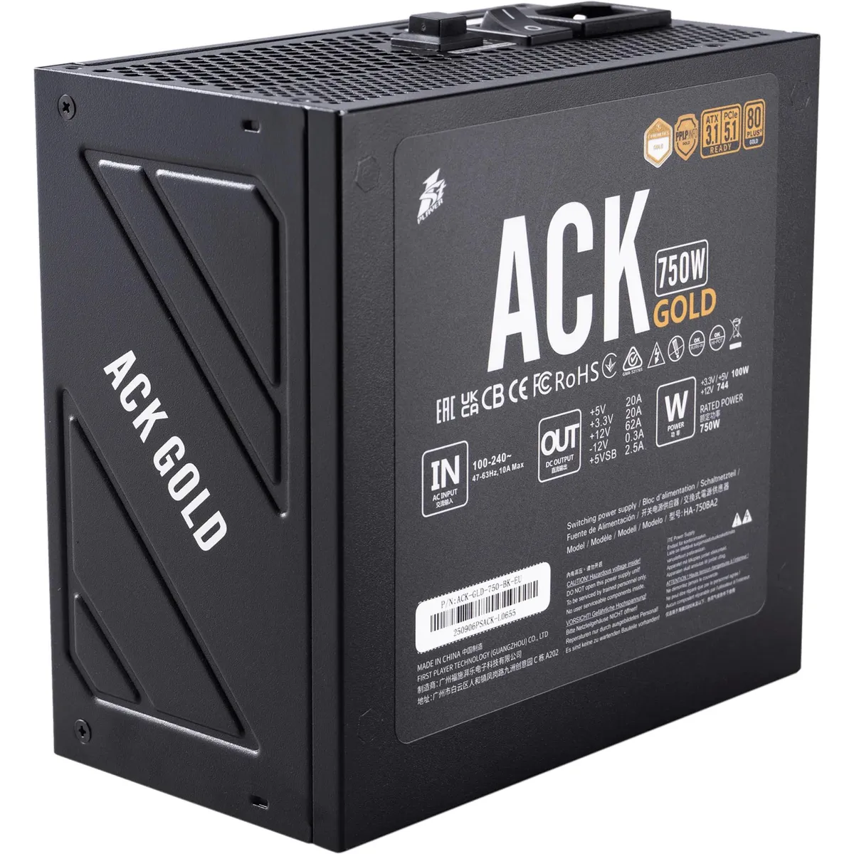 Блок живлення 1stPlayer HA-750BA2 750W (ACK-GLD-750-BK-EU) - мініатюра 4