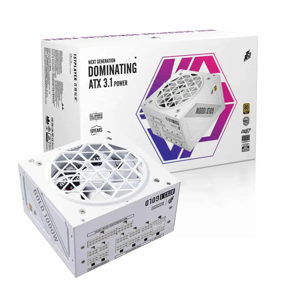 Блок живлення 1stPlayer HA-1000BA4 1000W White (NGDP-GLD-1000-WH-EU) - мініатюра 4