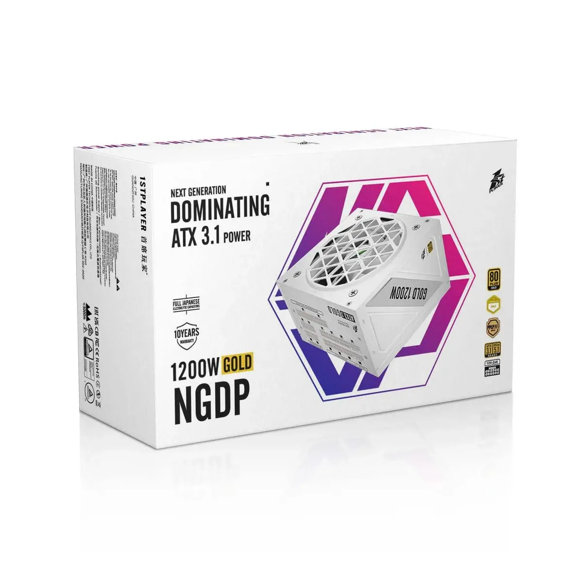 Блок живлення 1stPlayer HA-1200BA4 1200W White (NGDP-GLD-1200-WH-EU) - мініатюра 3