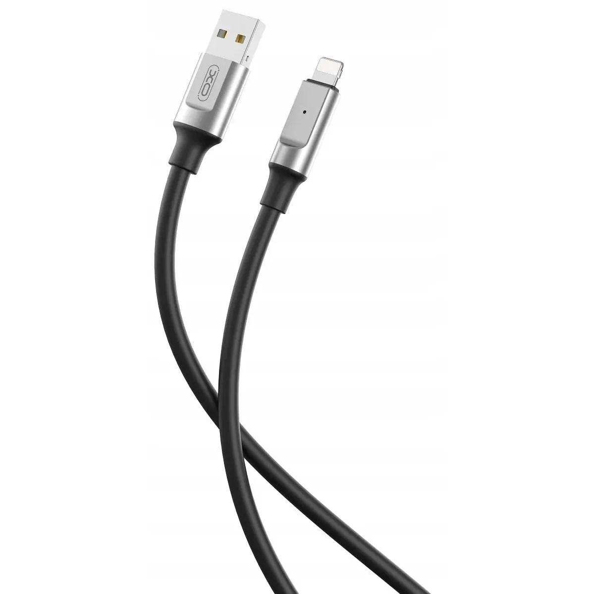 Кабель XO NB251 Liquid Silicone Rubber, USB - Lightning, (M/M), 30W, 1 м, Black (NB251_L_Black) - зображення 1