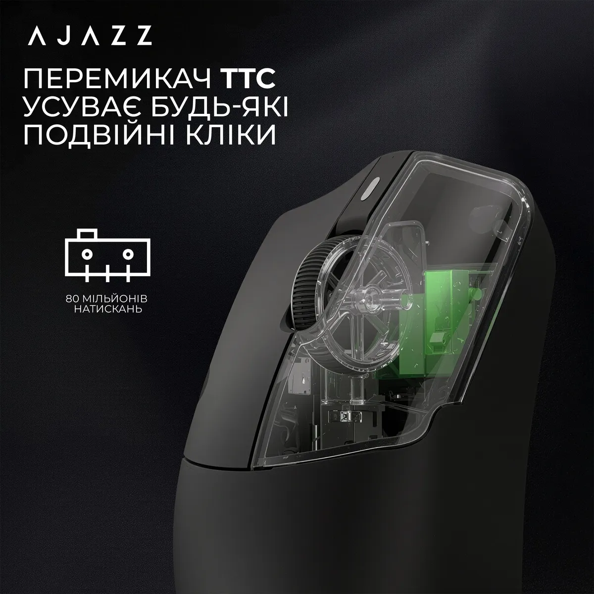 Миша бездротова Ajazz AJ139 Near Link V3 Pro+ White (AJ139-NL-V3-PRO-W) - мініатюра 15