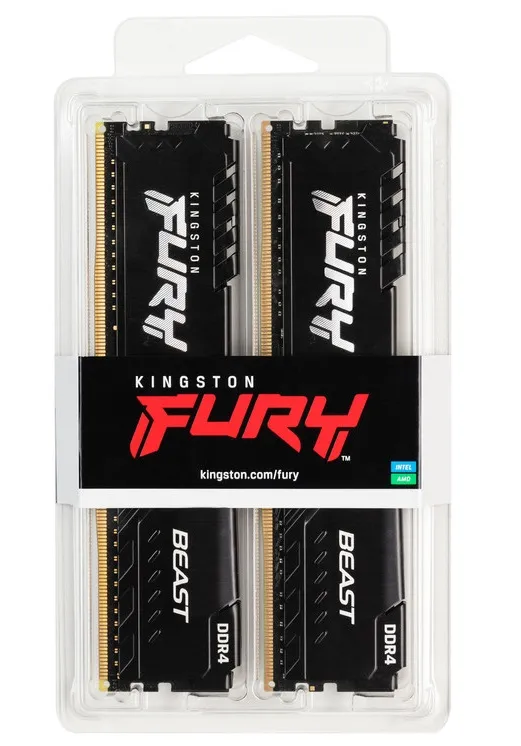 Модуль пам`ятi DDR4 2x16GB/3600 Kingston Fury Beast Black (KF436C18BBK2/32) - мініатюра 5
