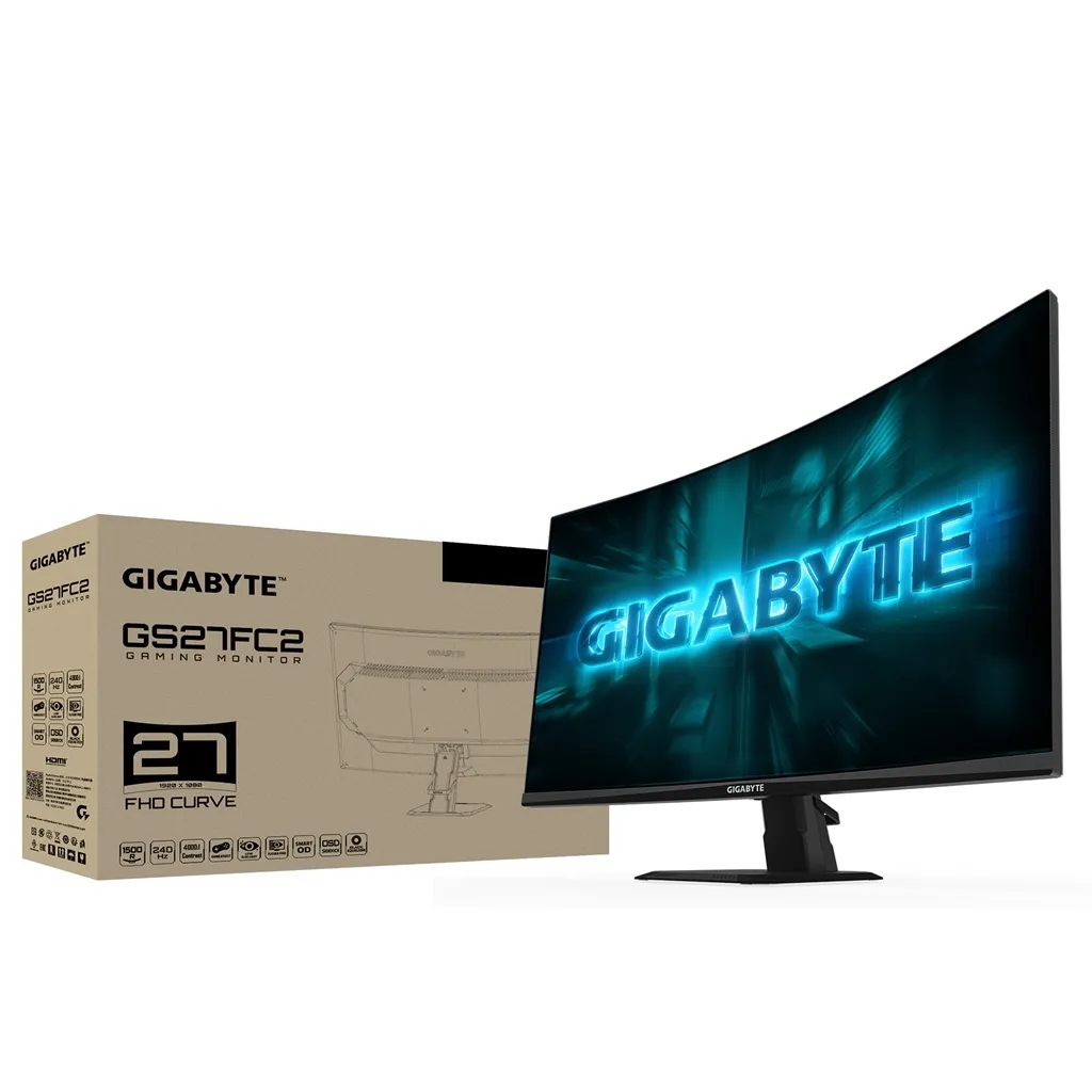 Монітор Gigabyte 27" GS27FC2 EU VA Black Curved 240Hz - мініатюра 3