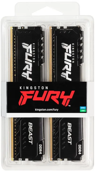 Модуль пам`ятi DDR4 2x8GB/3600 Kingston Fury Beast Black (KF436C17BBK2/16) - мініатюра 6