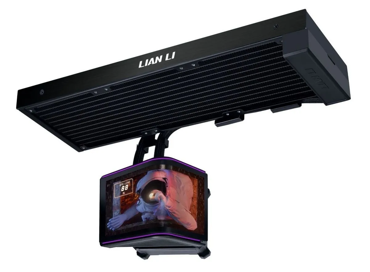 Система водяного охолодження Lian Li HydroShift II OLED Curved 360 Fanless Black(G89.GHS2OLDC36NB.00) - мініатюра 2