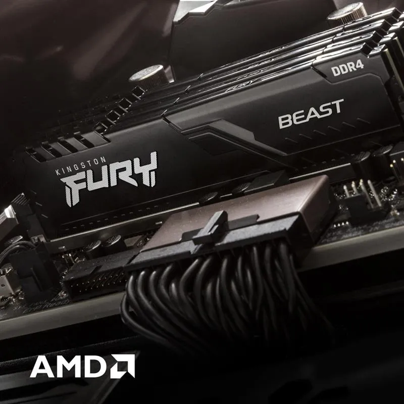 Модуль пам`ятi DDR4 2x8GB/3200 Kingston Fury Beast Black (KF432C16BBK2/16) - мініатюра 4
