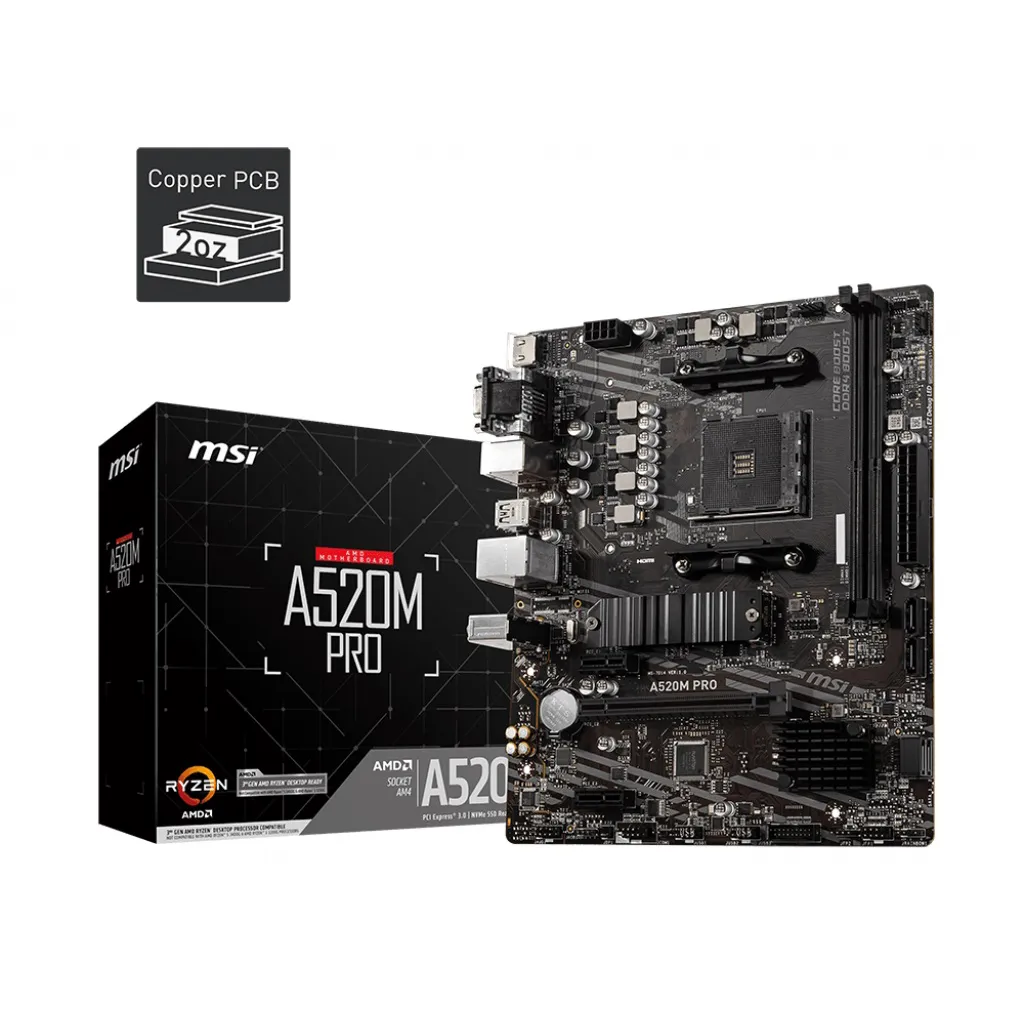 Материнська плата MSI A520M Pro Socket AM4 - мініатюра 5