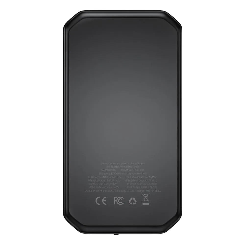 Пусковий пристрій Baseus Super Energy Air Car Jump Starter 10000mAh Black (CGNL020101) - мініатюра 3