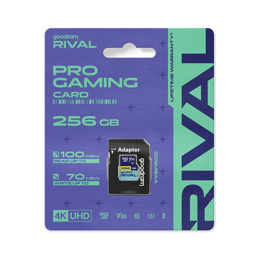 Карта пам`яті MicroSDXC 256GB UHS-I/U3 Class 10 Goodram RIVAL M3AA R100/W70MB/s + SD-adapter (GGSM3AA-2560R12) - мініатюра 4