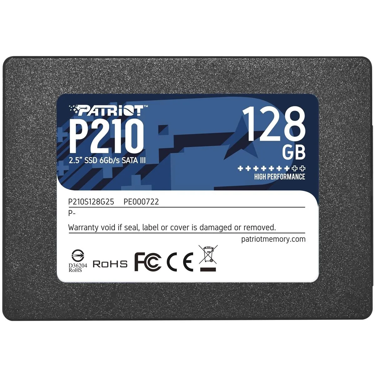 Накопичувач SSD 2.5" 128GB Patriot (P210S128G25) - зображення 1